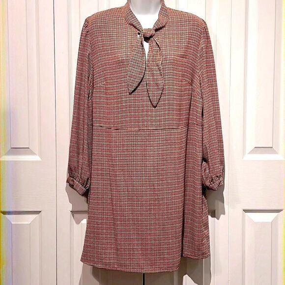 H&M Dresses & Skirts - H&M Long Sleeve Plaid Tunic Dress Size L/P‎